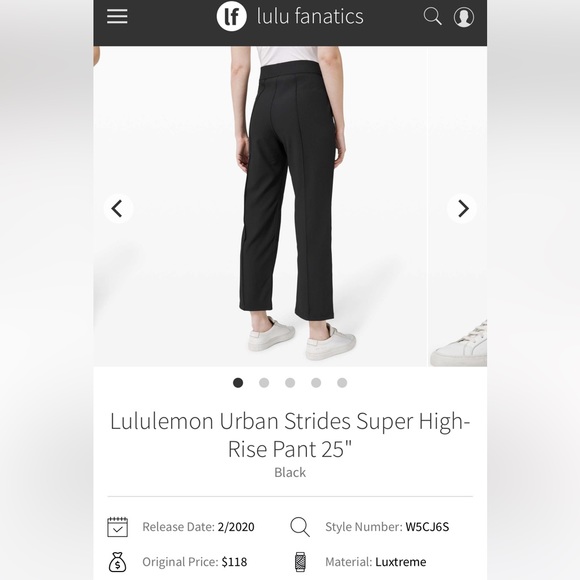Lululemon Urban Strides Super High-Rise Pant 25" Size 2 - Picture 4 of 13